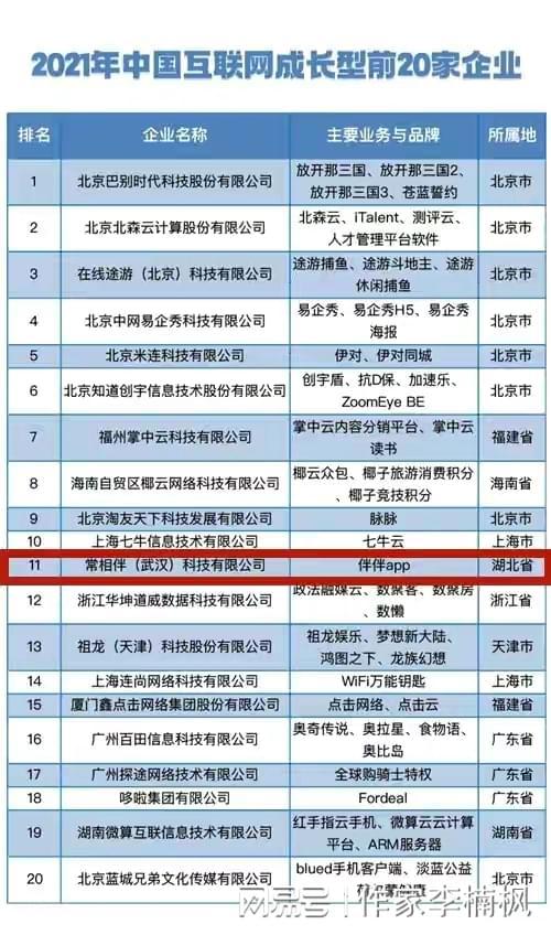 互聯網百強企業地域分布分析 北京占據主導地位，武漢與成都展現區域潛力
